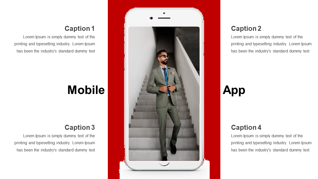 Free - Mobile Application PowerPoint Template And Google Slides 